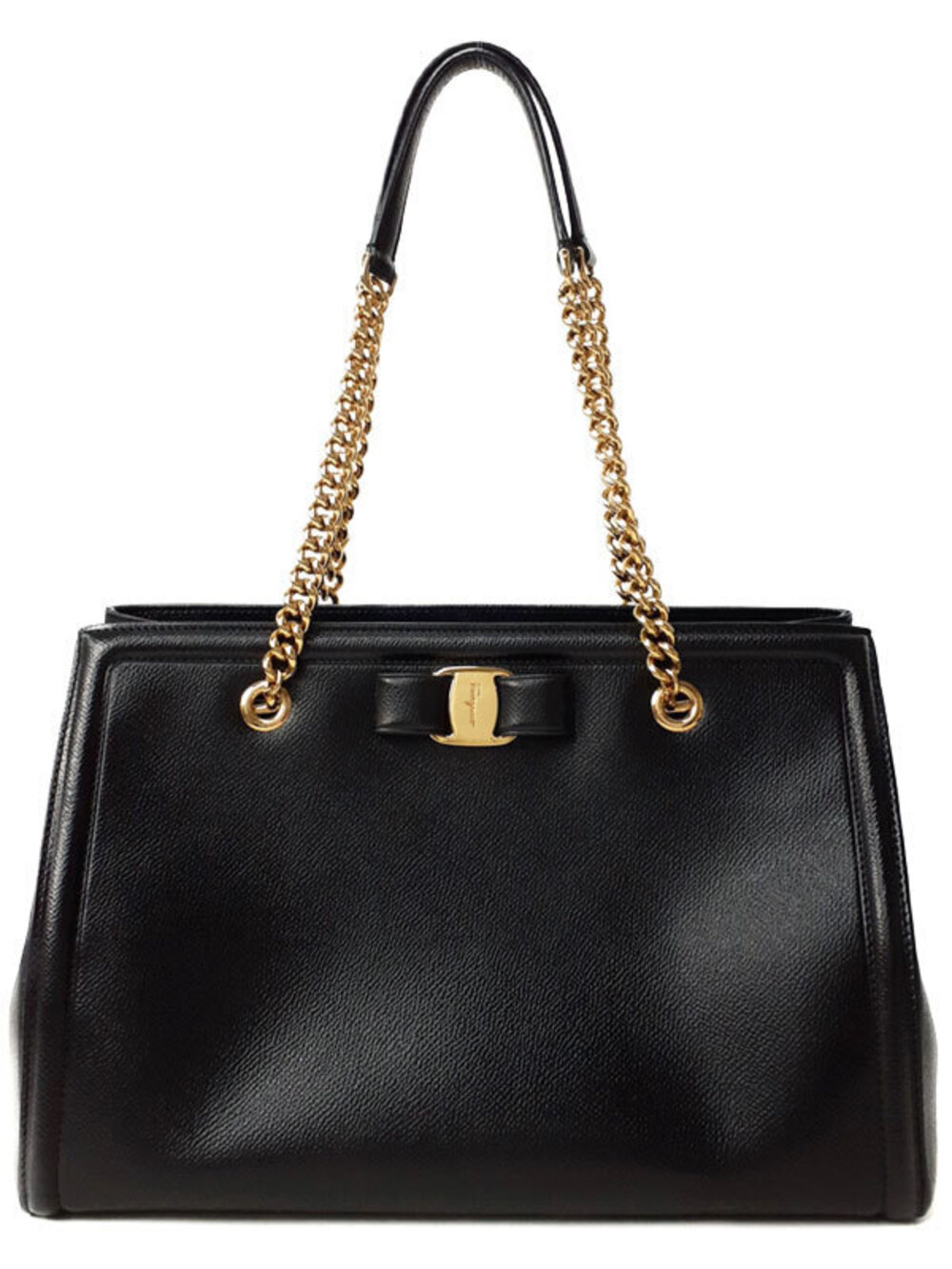 Salvatore Ferragamo Vara Ribbon Chain Tote Bag